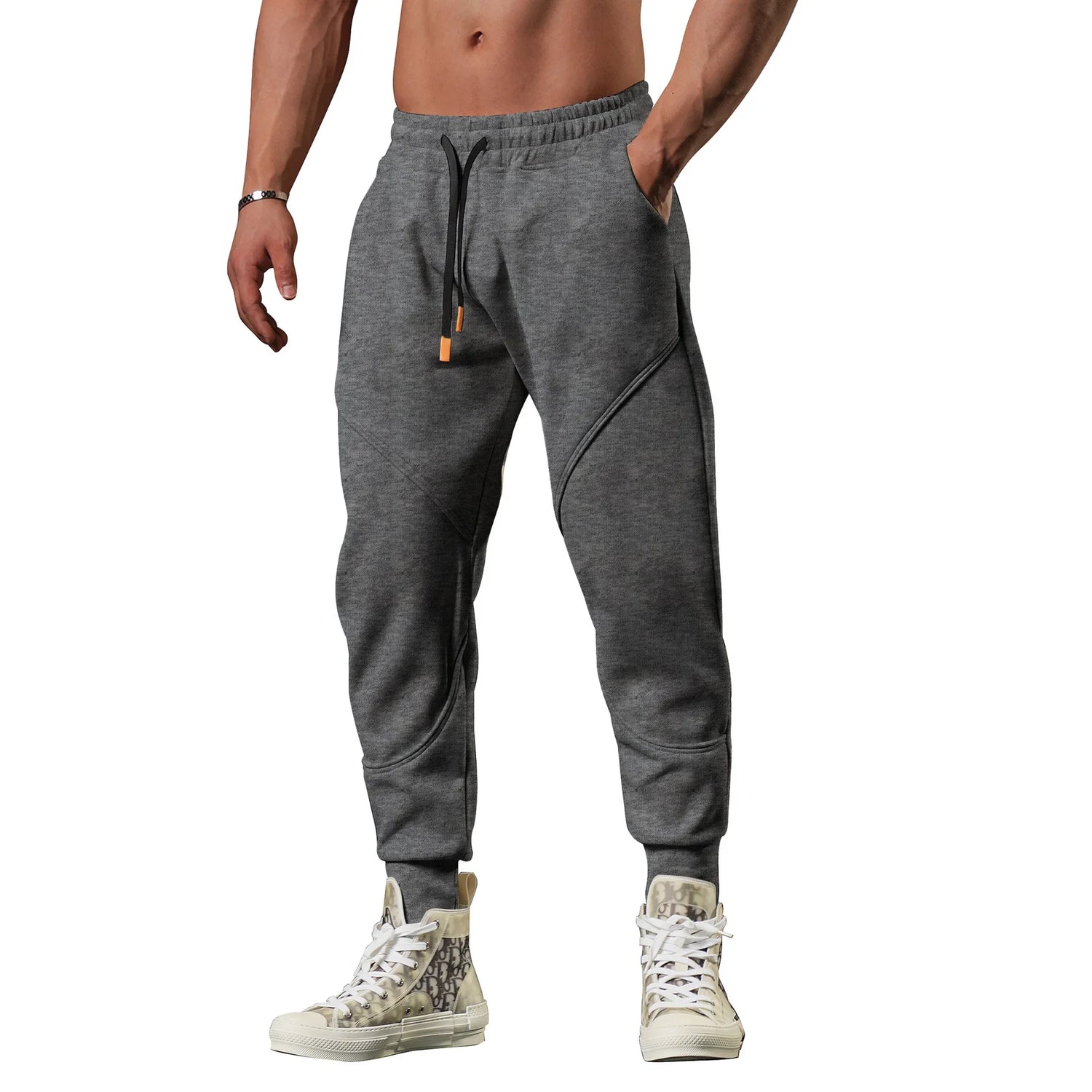 Herre Treningsbukse – Slim Fit Joggebukse til Trening, Løping og Hverdagsbruk