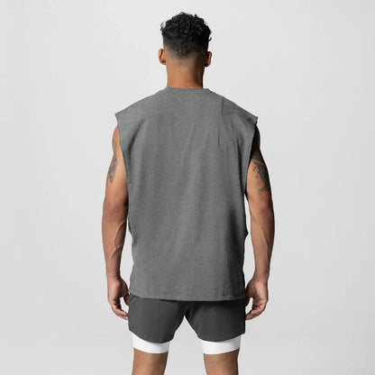 Sommer Singlet med Åpen Side – Mesh Treningstopp uten Ermer for Herre