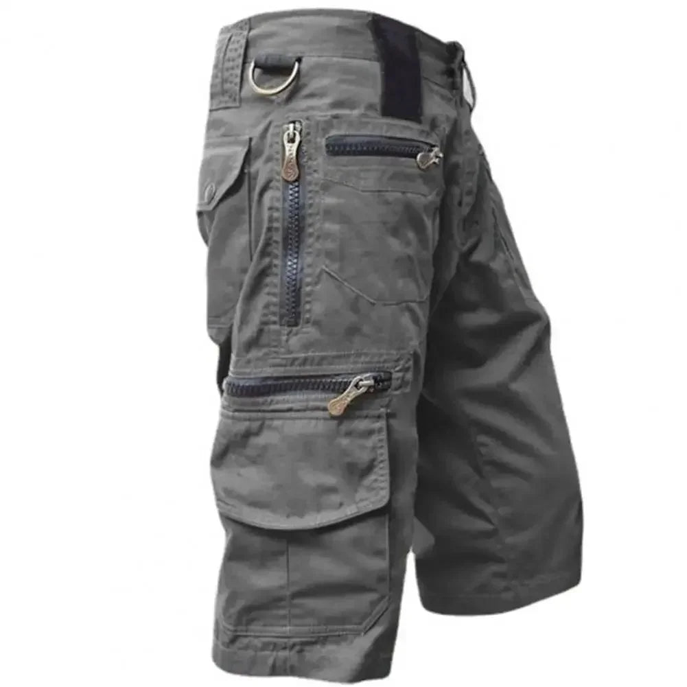 Taktiske Herreshorts med Flere Lommer – Militærstil, Sommer, Rett Passform