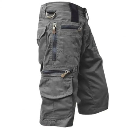 Taktiske Herreshorts med Flere Lommer – Militærstil, Sommer, Rett Passform