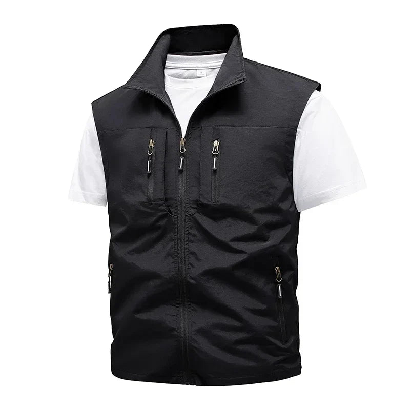 Outdoor Fiske- og Turvest til Herre – Mesh Vest med Flere Lommer