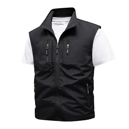 Outdoor Fiske- og Turvest til Herre – Mesh Vest med Flere Lommer