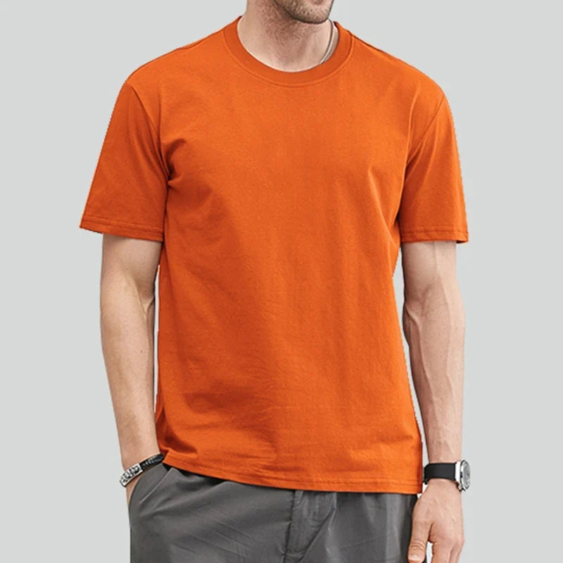 Unisex Basic T-skjorte i 100% Bomull – Oversized Ensfarget Topp for Menn, Kvinner og Ungdom | Komfortabel Sommertee