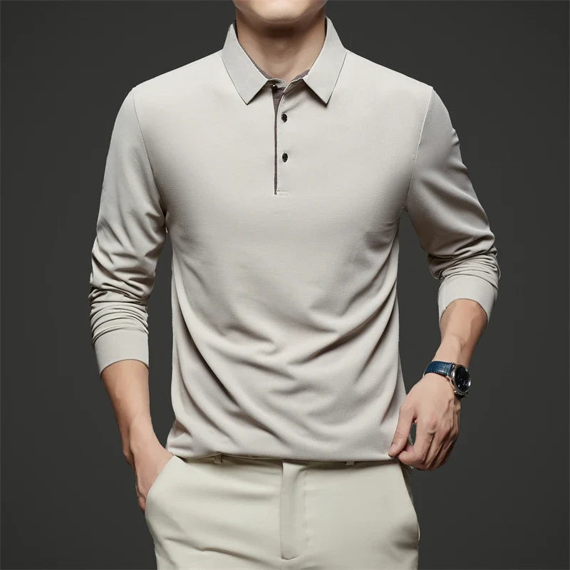 Herre Langermet Polo – Business Casual, Komfortabel &amp; Allsidig