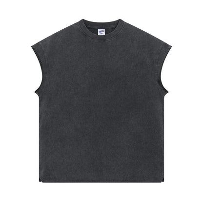 Oversized Batik Tank Top til Herre – 275gsm Vintage Sleeveless Vest