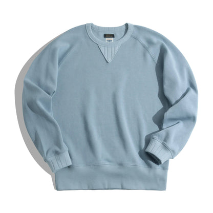 Vintage Collegegenser for Menn – Klassisk Bomullsgenser med Rund Hals | Tidløs Basic for Høst og Vinter