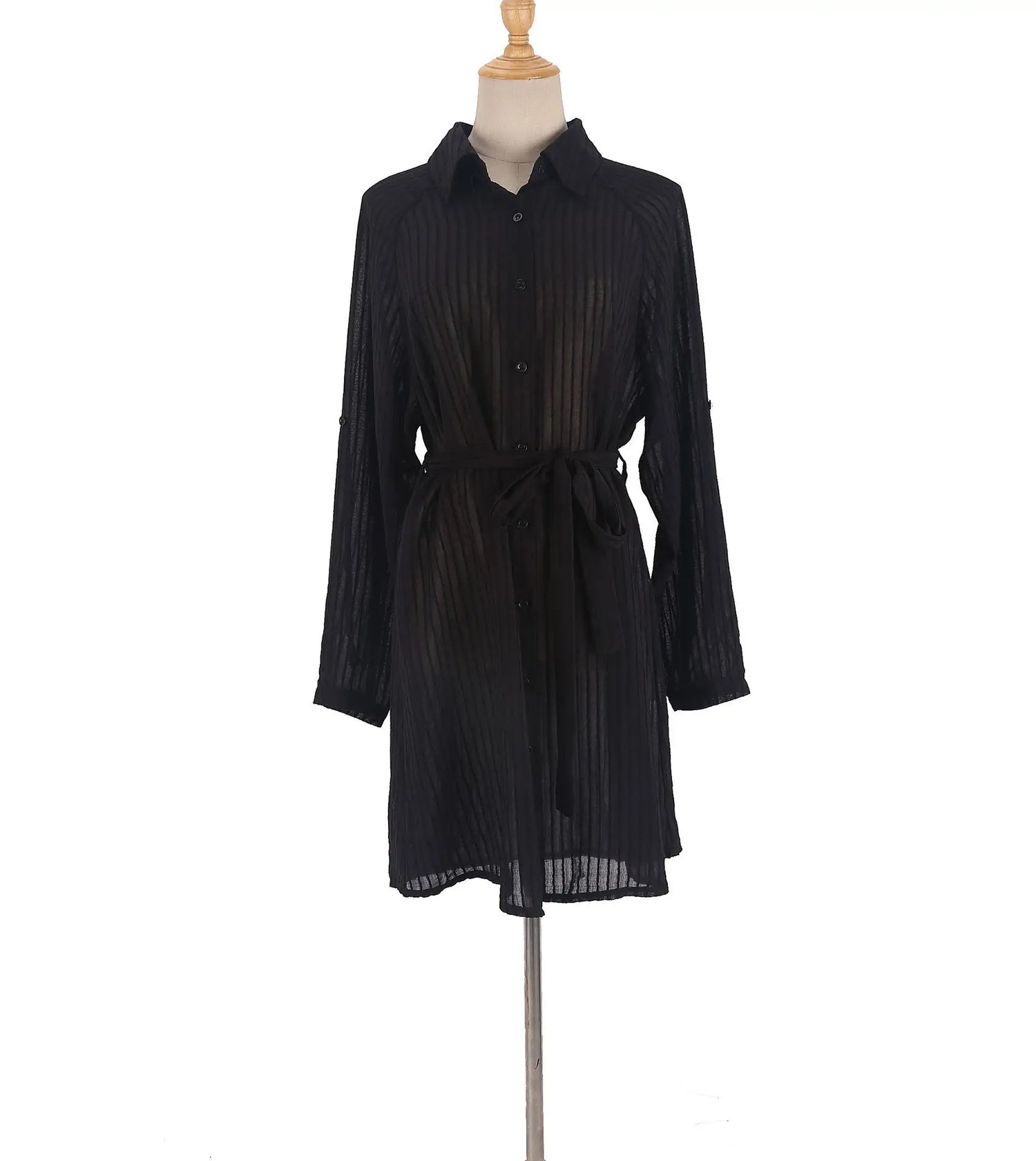 Elegant Strandkimono med Belte – Perfekt som Bikini Cover-Up