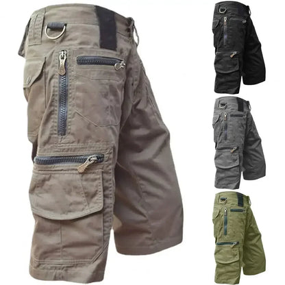 Taktiske Herreshorts med Flere Lommer – Militærstil, Sommer, Rett Passform