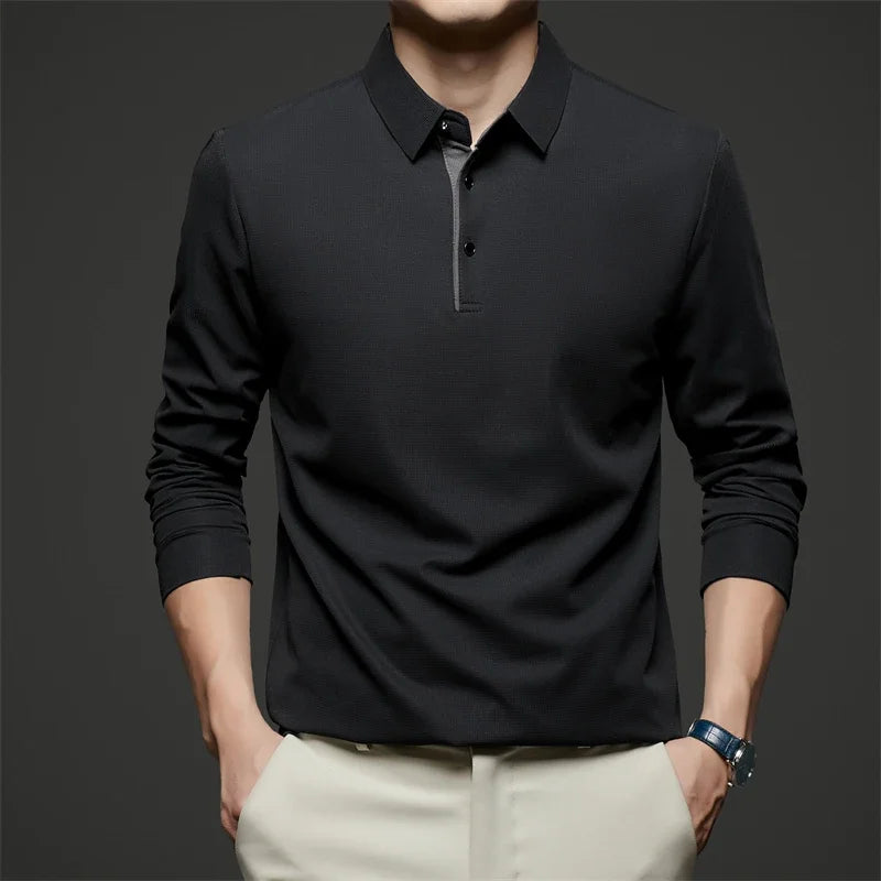 Herre Langermet Polo – Business Casual, Komfortabel &amp; Allsidig