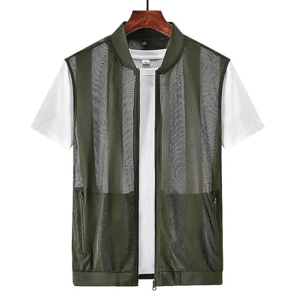 Lett Mesh Vest til Herre – Pustende Outdoor Vest med Flere Lommer