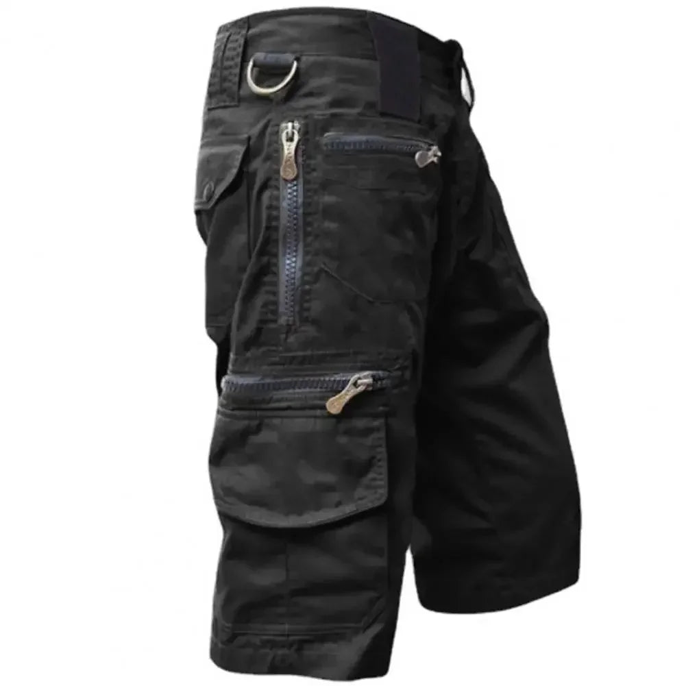 Taktiske Herreshorts med Flere Lommer – Militærstil, Sommer, Rett Passform