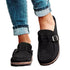 Damesko i Retro Stil – Komfortable Slip-on Loafers med Plattformsåle – Brun