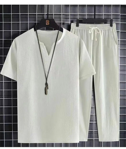 Sommer Joggedress for Menn – T-skjorte + Bukse Sett fra MOOWNUC | Sporty og Komfortabelt