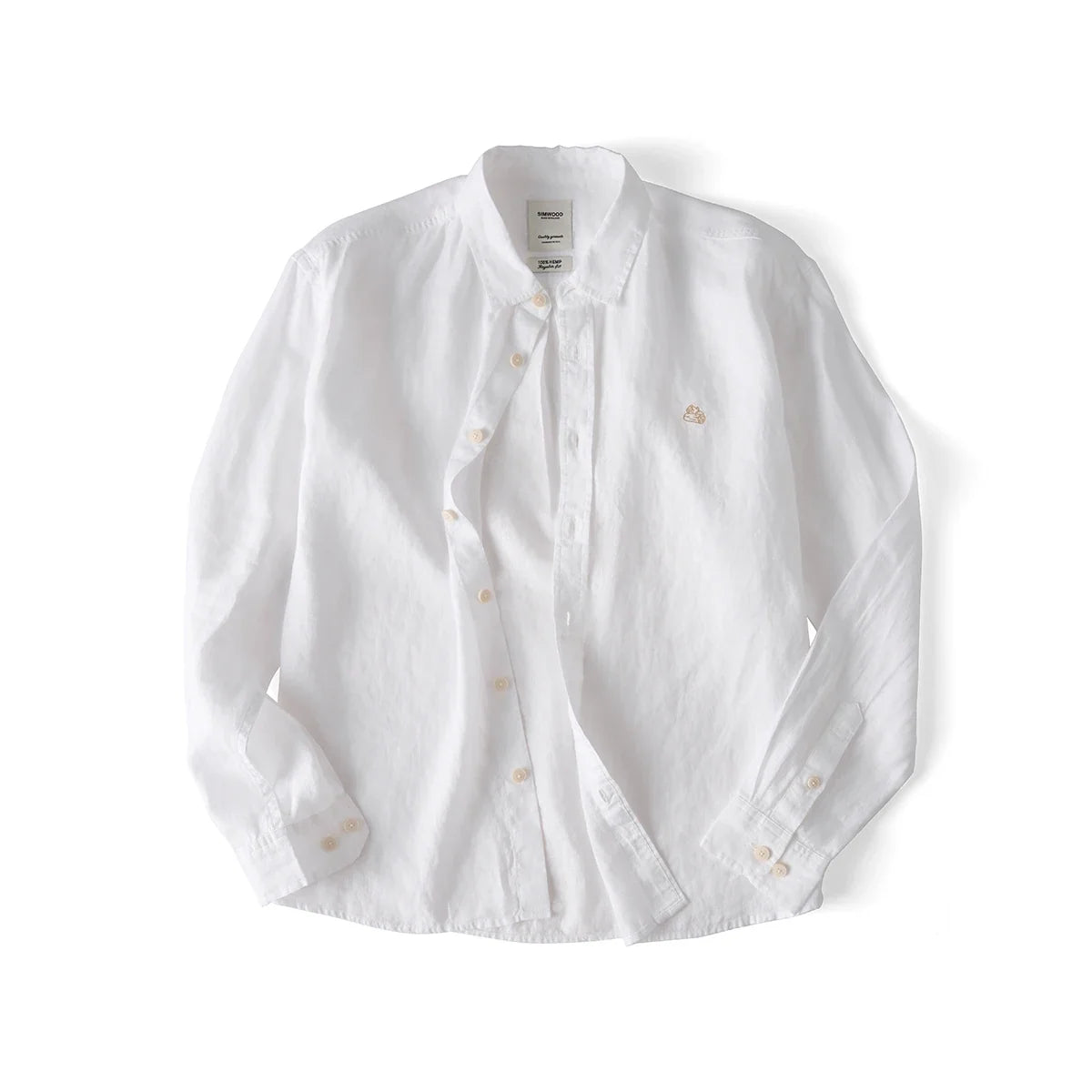 Linskjorte til Herre – Vasket Lin/Hamp, Langermet &amp; Avslappet Vintage Sommerstil