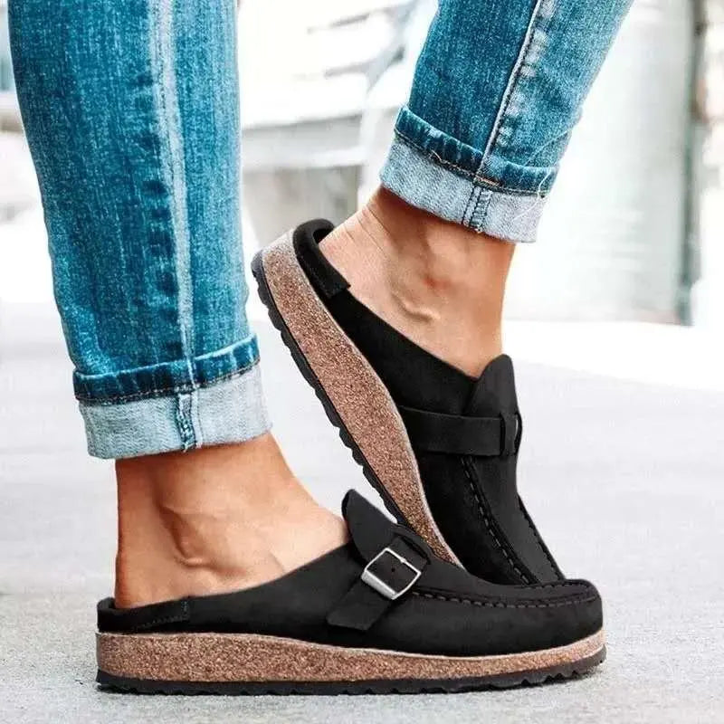 Damesko i Retro Stil – Komfortable Slip-on Loafers med Plattformsåle