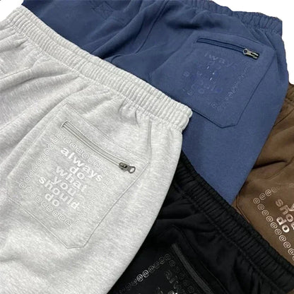 Vintage Fleece Joggebukse for Kvinner – Vide, Tykk og Varme Bukser | Klassisk Streetwear i Grå eller Svart – Grå