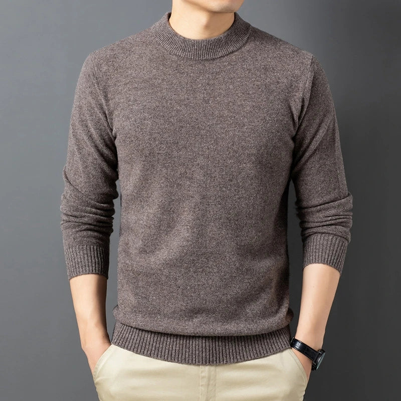 Ekstra Tykk Ullgenser til Herre – 450g Vintage Vintergenser i Cashmere-miks