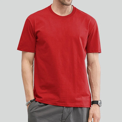 Unisex Basic T-skjorte i 100% Bomull – Oversized Ensfarget Topp for Menn, Kvinner og Ungdom | Komfortabel Sommertee
