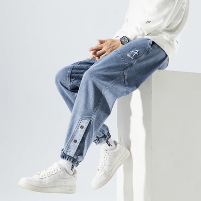 Fasjonable joggebukser i denim