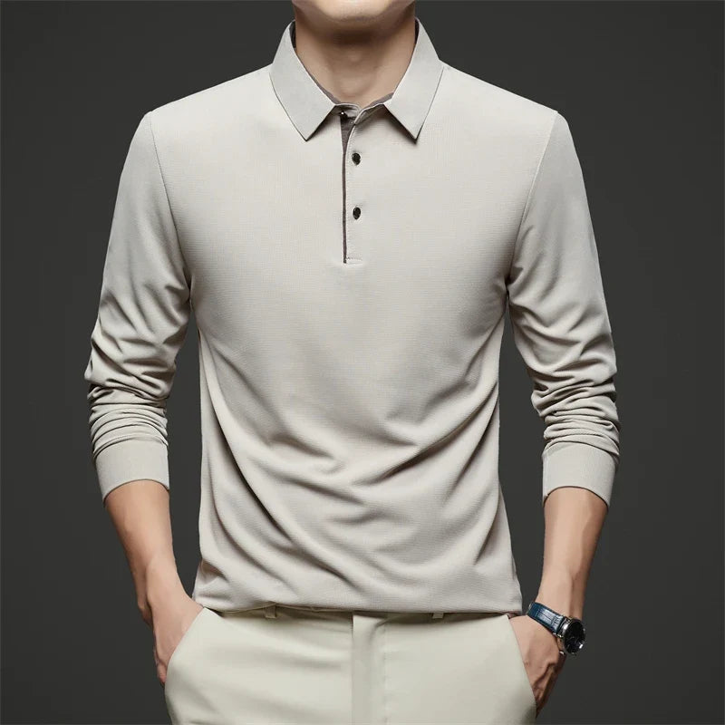 Herre Langermet Polo – Business Casual, Komfortabel &amp; Allsidig