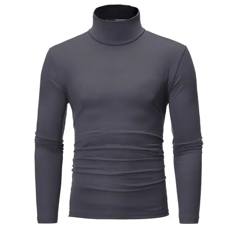 Herre Vinterundertøy – Termisk Langermet Trøye med Høy Hals | Slim Fit &amp; Varm Baselayer