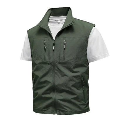 Outdoor Fiske- og Turvest til Herre – Mesh Vest med Flere Lommer