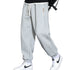 Herre Joggebukse Plus Size – Løs & Komfortabel | Casual Sweatpants med Strikk i Livet (opptil 8XL) – Grå