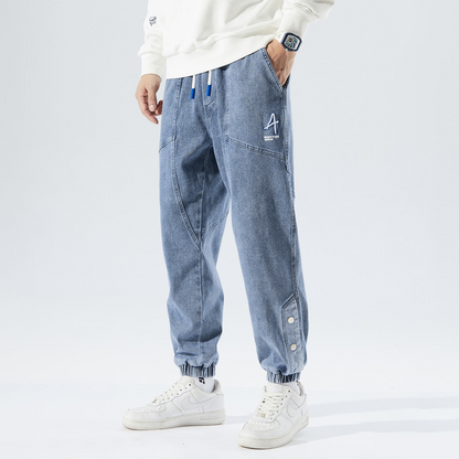 Fasjonable joggebukser i denim