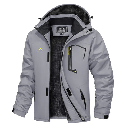 Herre Skijakke – Vanntett &amp; Varm Parkas med Hette | Tykk Vinterjakke til Snø &amp; Kulde