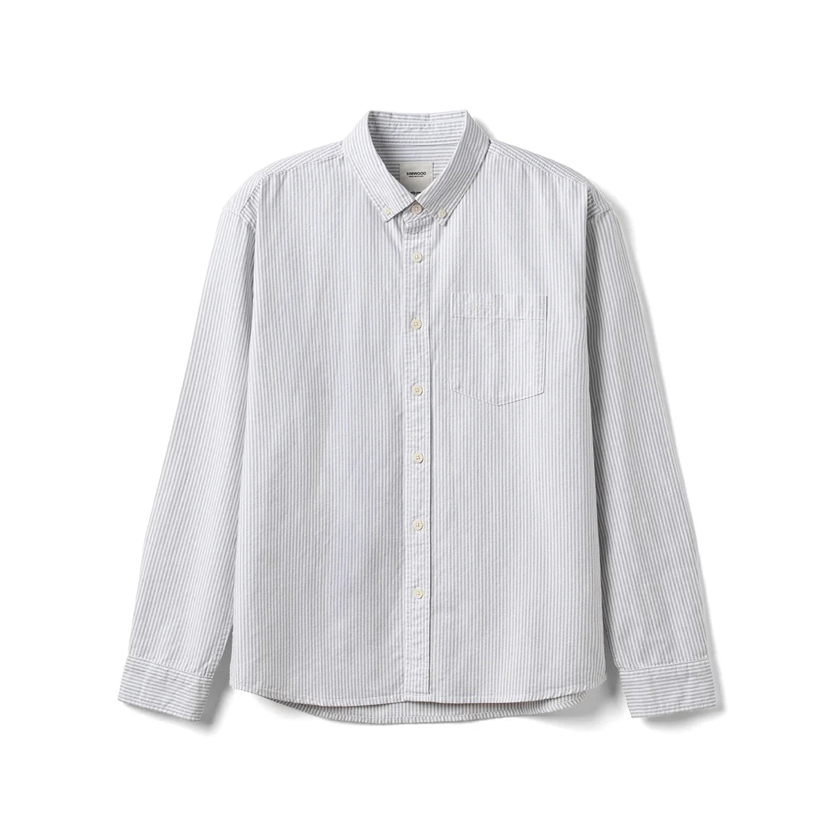 Klassisk Stripet Skjorte for Menn – Oversized Oxford Skjorte i 100 % Bomull | Smart Casual Stil til Høst og Vinter 2025
