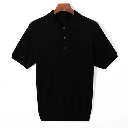 Merinoull Polo T-skjorte til Herre – 100% Merino, Strikket &amp; Lett Sommerstil