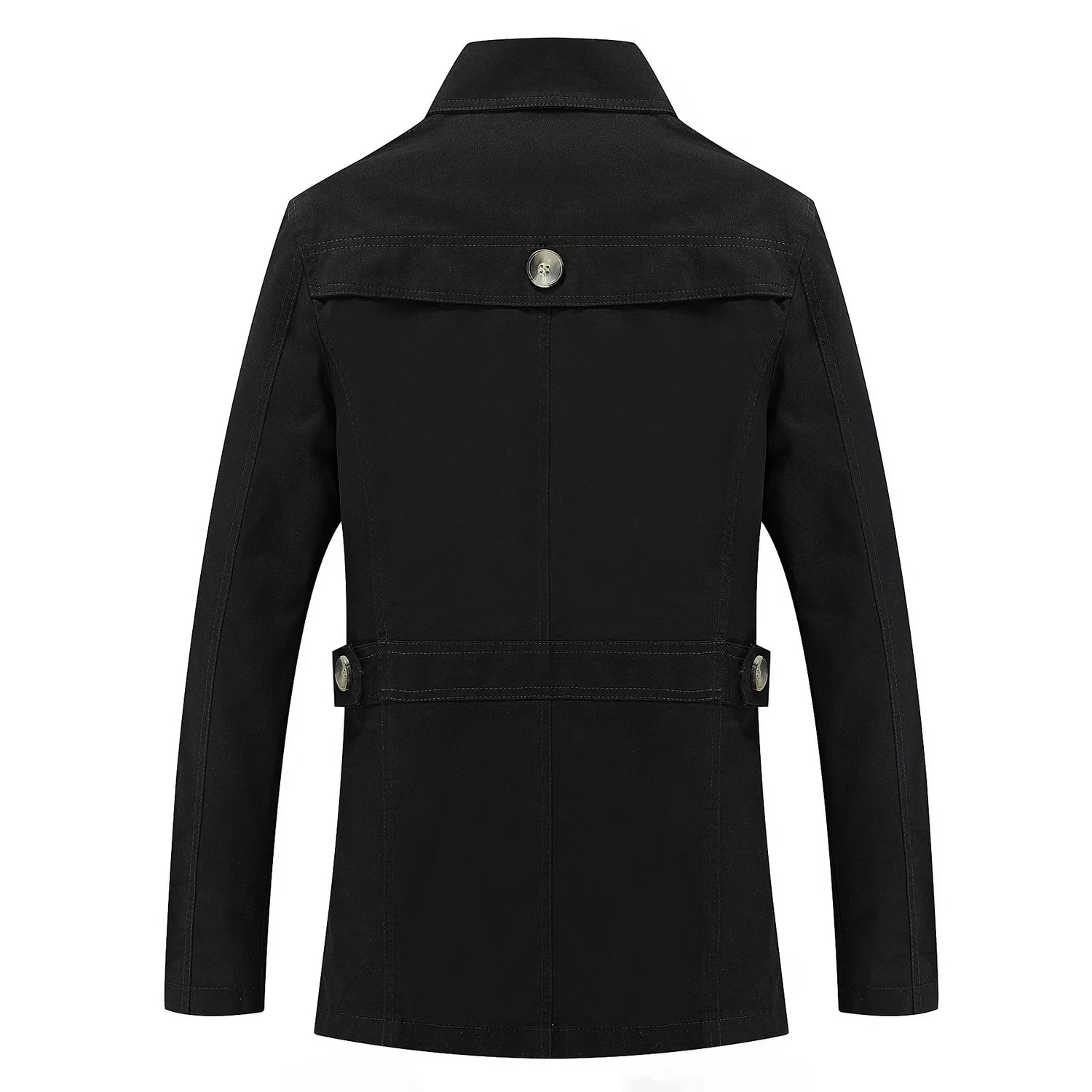 Moteriktig lang trenchcoat for menn