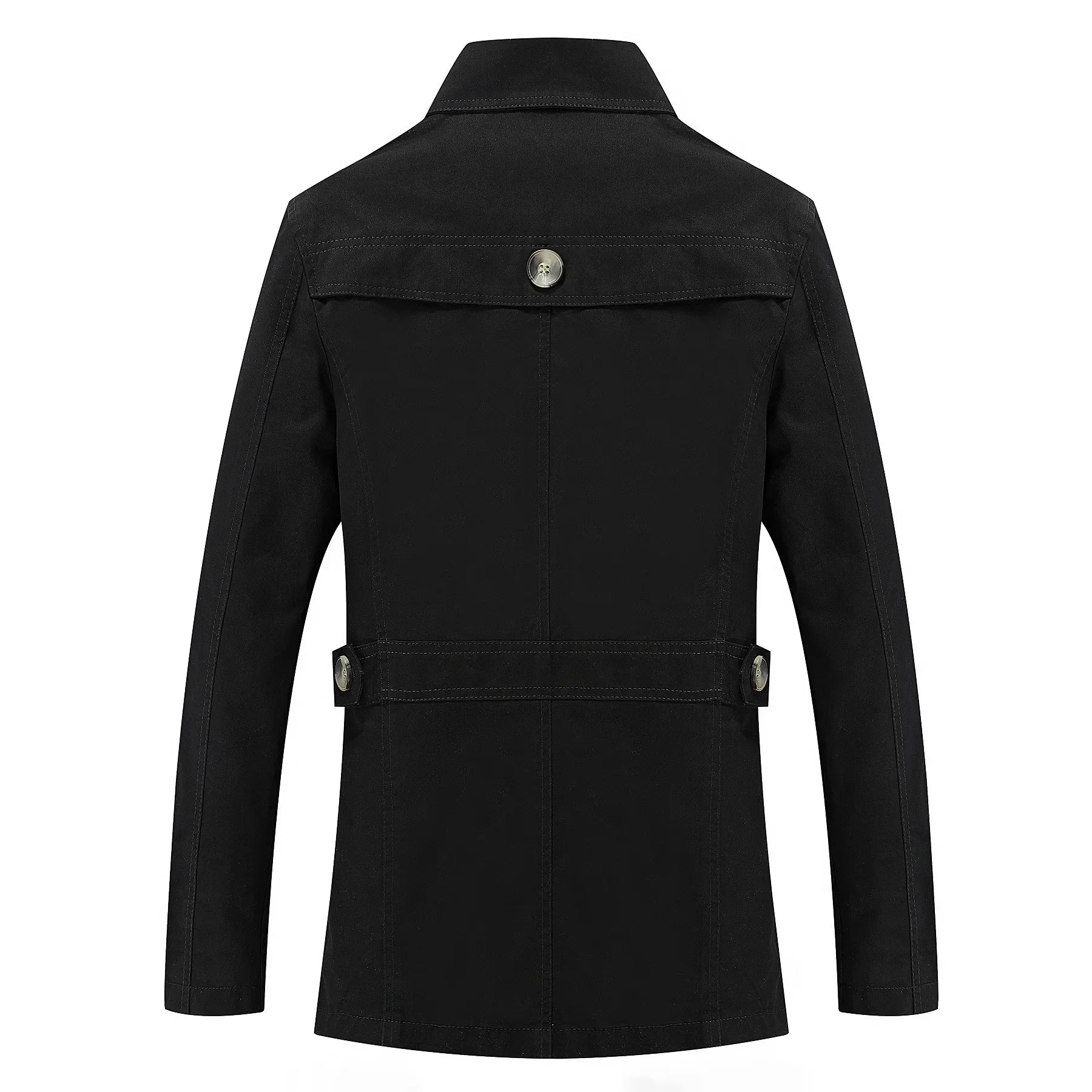 Moteriktig lang trenchcoat for menn
