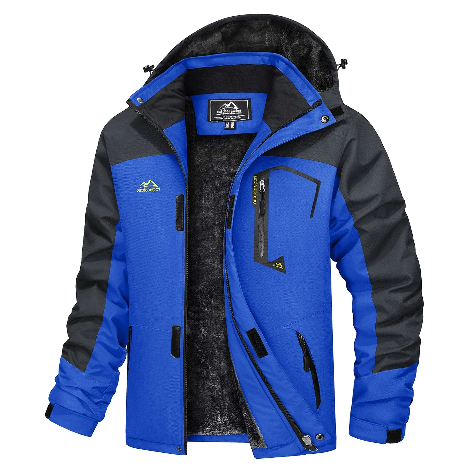 Herre Skijakke – Vanntett &amp; Varm Parkas med Hette | Tykk Vinterjakke til Snø &amp; Kulde