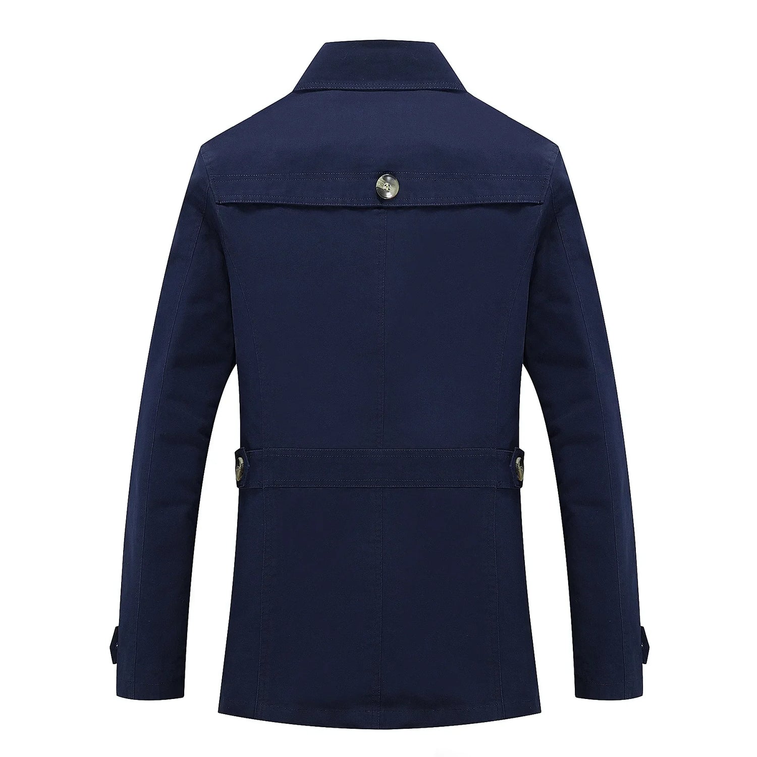 Moteriktig lang trenchcoat for menn