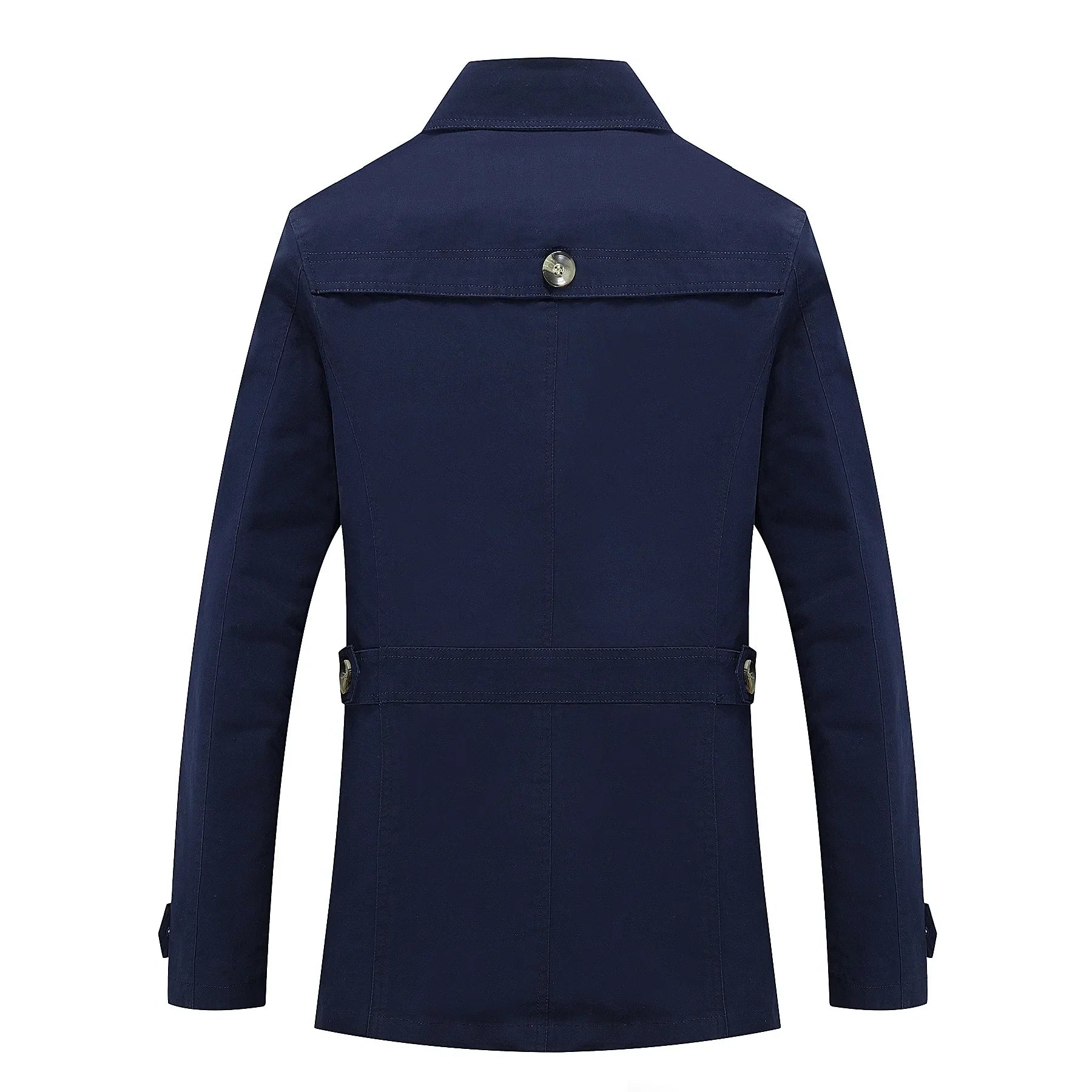Moteriktig lang trenchcoat for menn