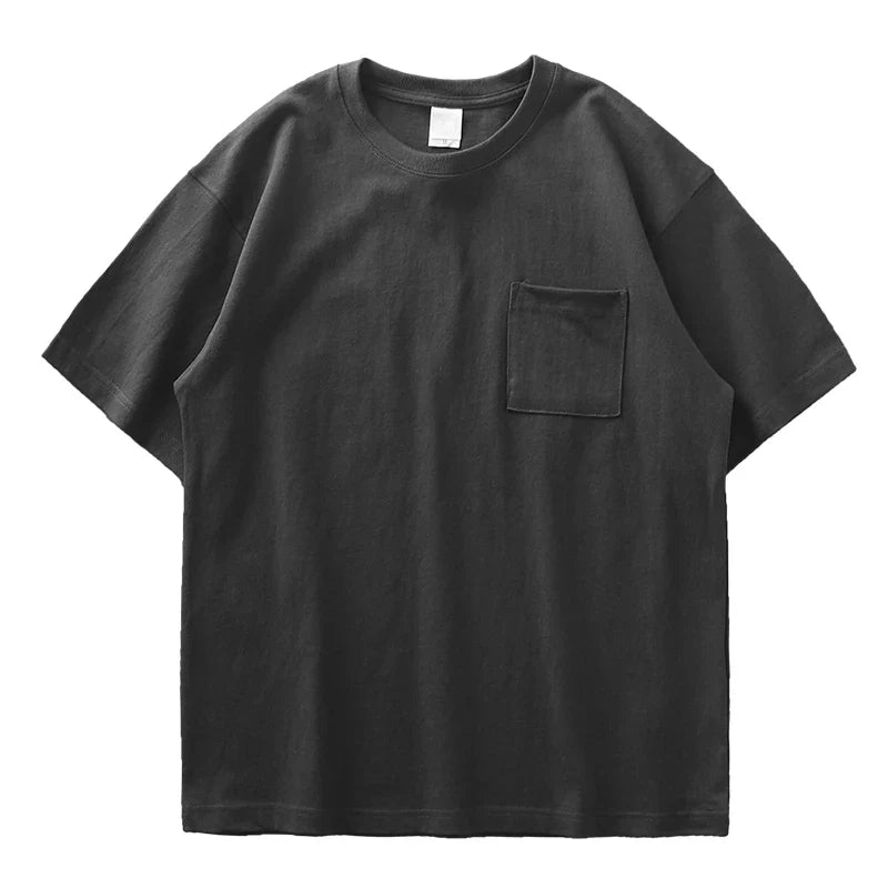 Heavyweight T-skjorte i Bomull – Vintage Unisex Sommerstil 320gsm