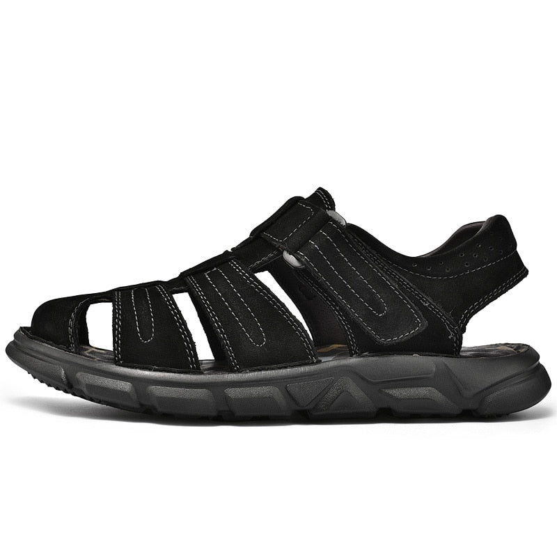 Komfortable sandaler i skinn