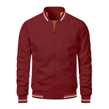Herre Bomberjakke – Slim Fit Baseball-jakke | Svart &amp; Casual vår/sommer/høst