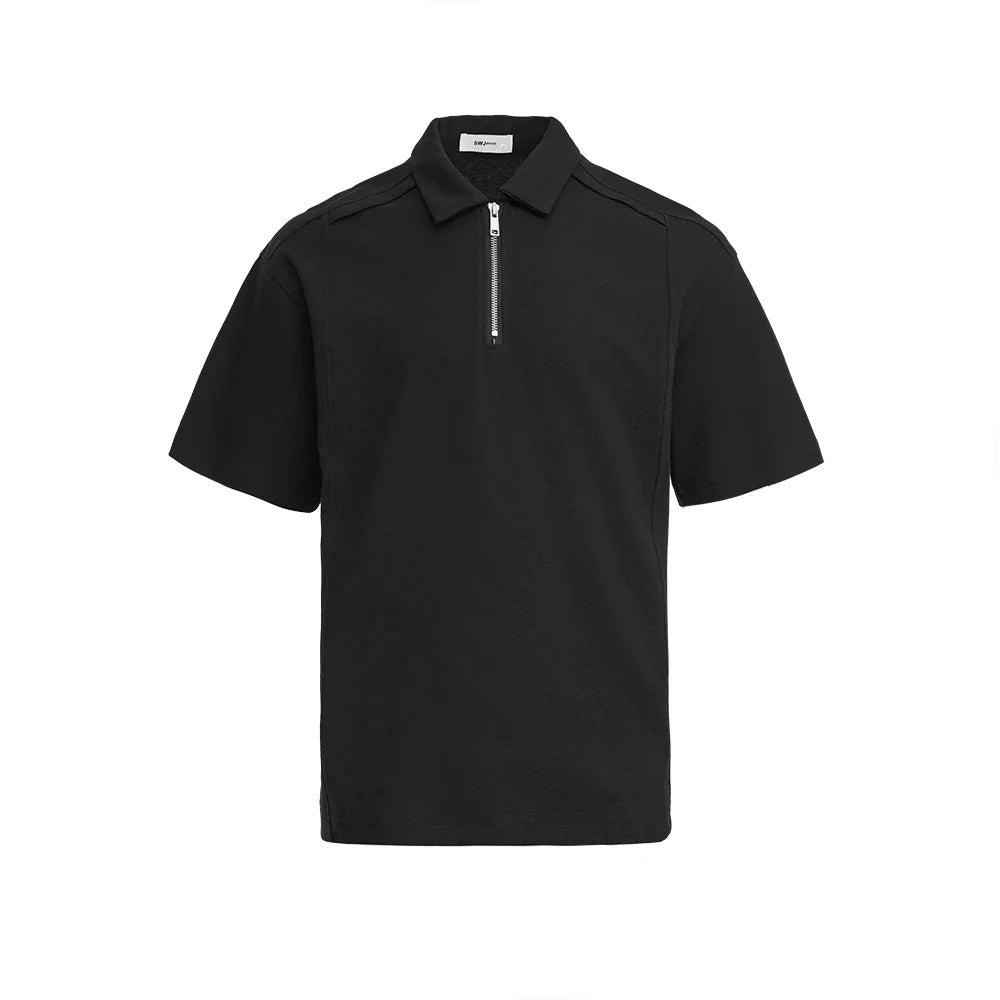 Kraftig Polo T-skjorte til Herre – Half-Zip &amp; 210g Premium Kvalitet
