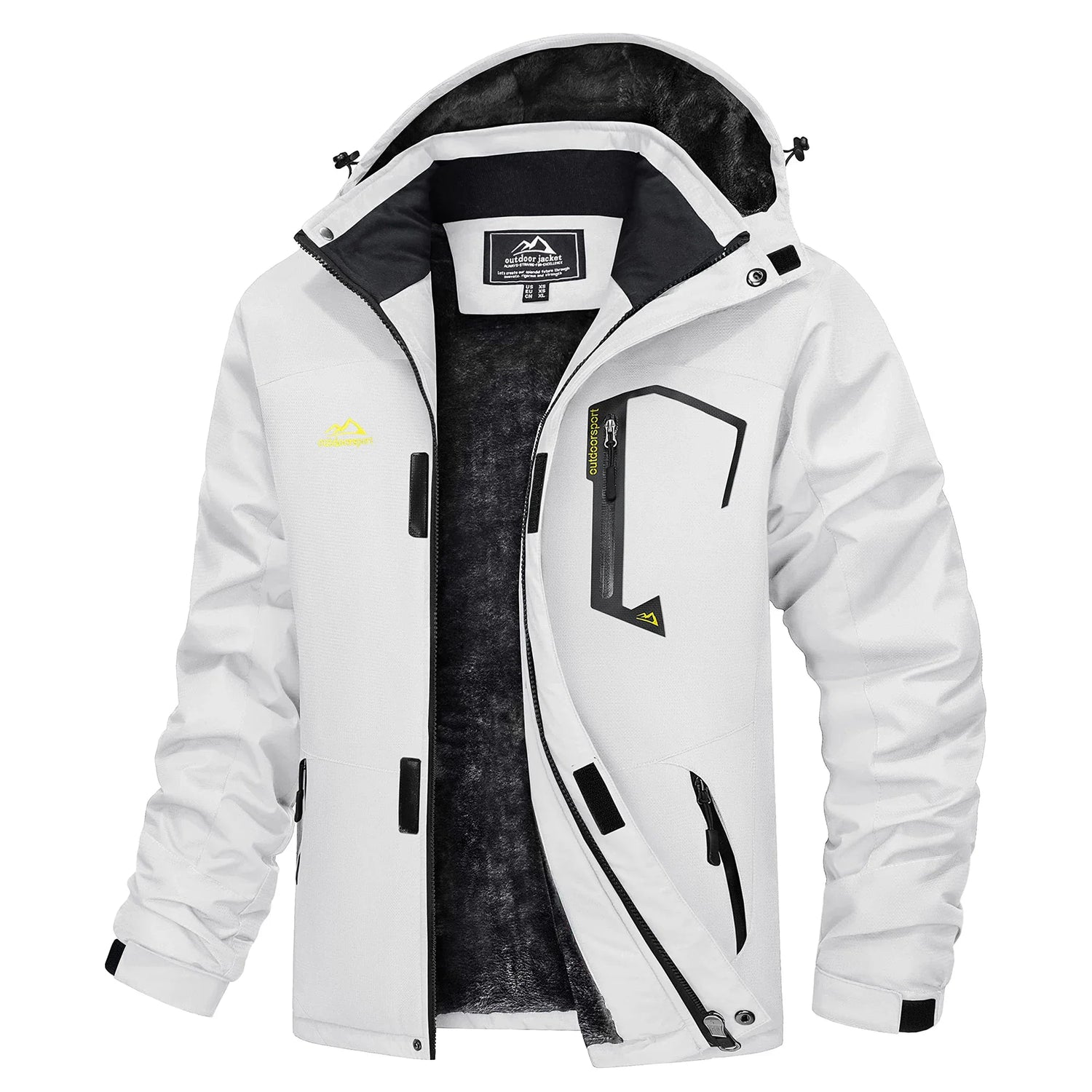 Herre Skijakke – Vanntett &amp; Varm Parkas med Hette | Tykk Vinterjakke til Snø &amp; Kulde