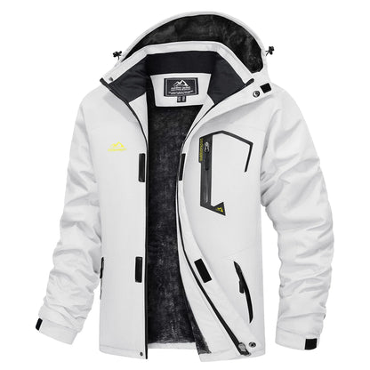 Herre Skijakke – Vanntett &amp; Varm Parkas med Hette | Tykk Vinterjakke til Snø &amp; Kulde
