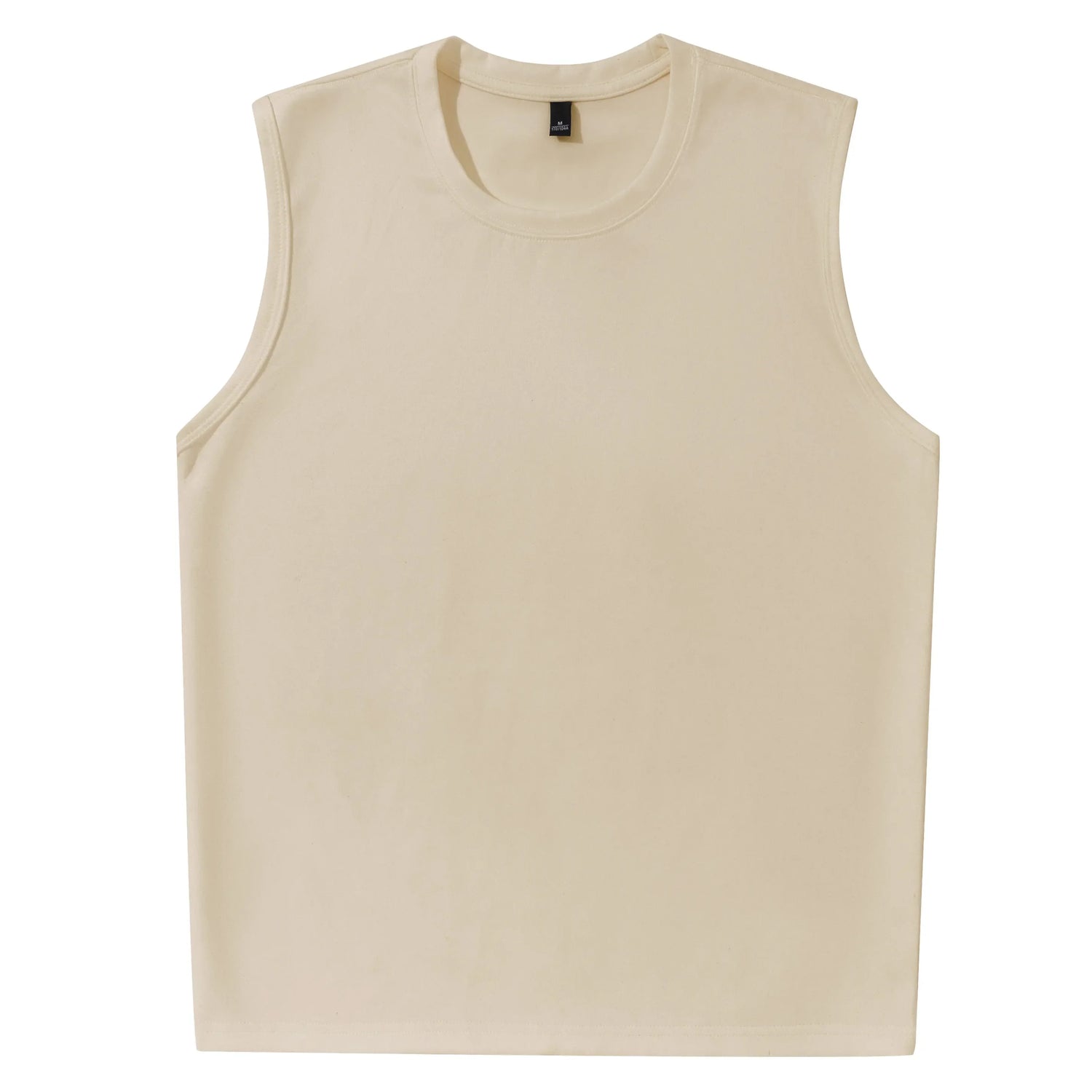 Ermeløs Topp til Herre – Faux Suede Singlet i Løs Vintage Stil