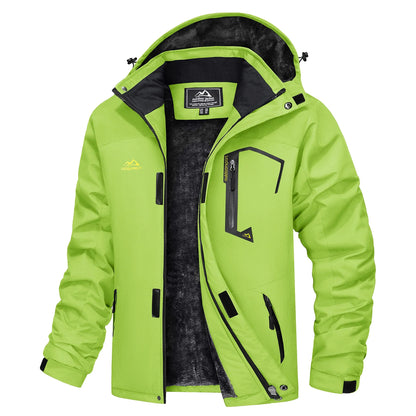 Herre Skijakke – Vanntett &amp; Varm Parkas med Hette | Tykk Vinterjakke til Snø &amp; Kulde