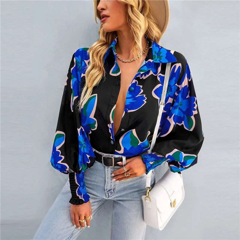 Elegant bluse med knute foran