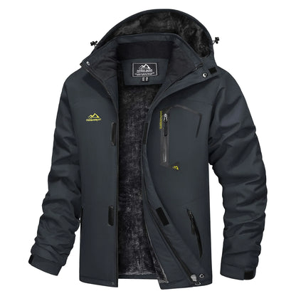 Herre Skijakke – Vanntett &amp; Varm Parkas med Hette | Tykk Vinterjakke til Snø &amp; Kulde