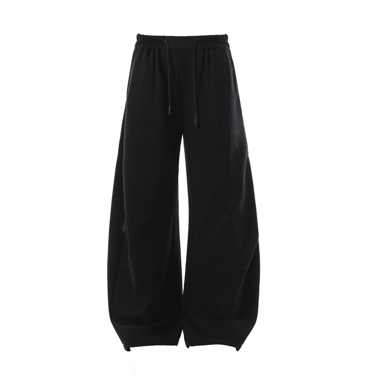 Grå Baggy Joggebukser – Vide Unisex Bukser med Lang Snøring | Urban Streetwear med Buet “Lantern”-Design