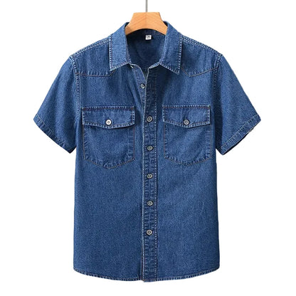 Kortermet Denimskjorte til Herre – Lett Workwear Sommertopp
