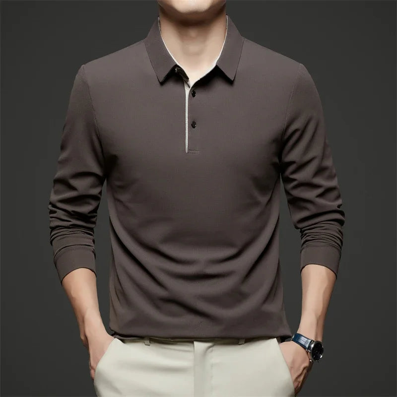 Herre Langermet Polo – Business Casual, Komfortabel &amp; Allsidig