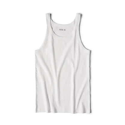 Ribbestrikket Tank Top til Herre – Klassisk Bomulls Undertrøye